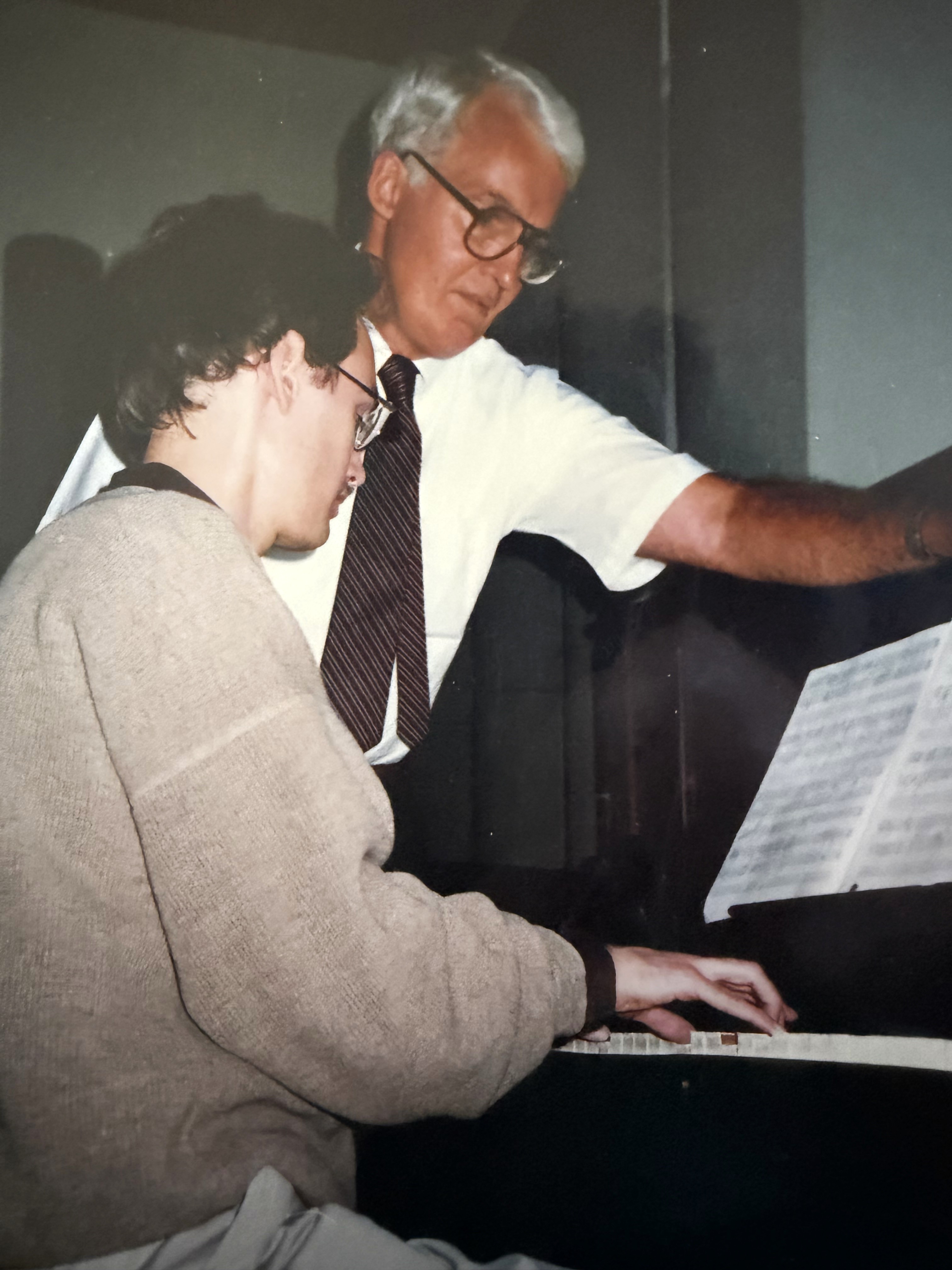 with his father, David Harrison